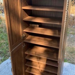 シューズボックス ミラー付き 鏡付き 
靴箱 の画像