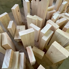 ヒノキ端材 30×88×55〜290mm｜約100個セット｜DIY・工作・クラフトにの画像