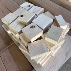 ヒノキ端材 30×88×55〜290mm｜約100個セット｜DIY・工作・クラフトにの画像