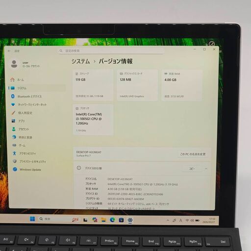 ペン付き! タッチパネル 第10世代i3 12.3 2in1 タブレットPC Surface Pro 7 1866 Core i3-1