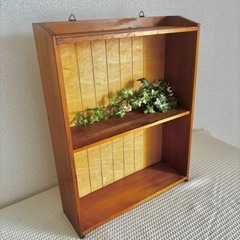 木製2段オープンシェルフ飾り棚　軽め　吊下げ棚キッチン　インテリア　ガーデニングの画像