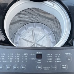 美品　24年製 4.5kg 全自動洗濯機 TNI-45A1-B 動作確認済 ブラック の画像
