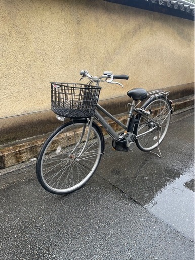 【京都発】京の楽チャリ　電動アシスト自転車　27インチ　ヤマハ　　シティタイプ