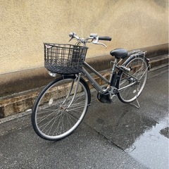 【京都発】京の楽チャリ　電動アシスト自転車　27インチ　ヤマハ　　シティタイプの画像