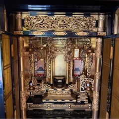 【YO-1672】仏壇 宗派不明 金箔 仏具の画像
