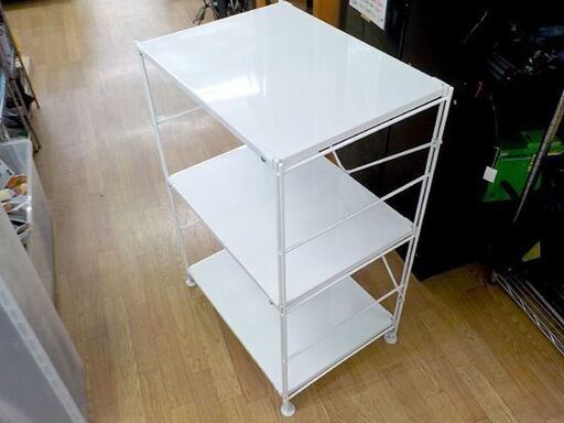 無印良品 ステンレスユニットシェルフ 3段 ホワイト 幅56×奥行40.5×高さ83㎝ 白 ステンレス棚 良品計画 MUJI 西岡店
