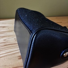 coach 青いラメのミニボストンの画像