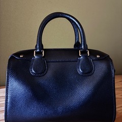 coach 青いラメのミニボストンの画像