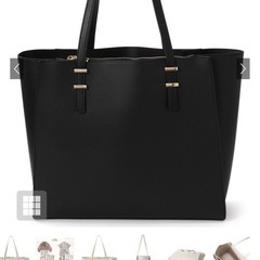 グレイル　GRL レザートートバッグ　ブラック　通勤　通学の画像