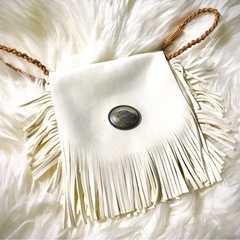 世界で一点のみ！ohsis made／インディアンフリンジポシェット〜未使用ヴィンテージの画像