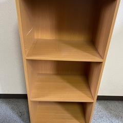 【0円/4.28迄】3段カラーボックス2個セット（傷あり）の画像