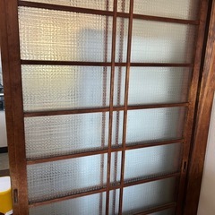 昭和レトロ ヴィンテージ　ガラス入り建具（引き戸）ガラス戸の画像