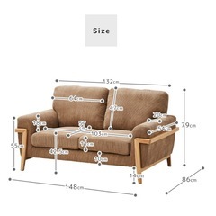 ソファ2人がけの画像