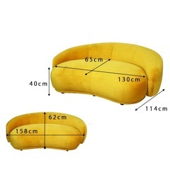 ソファBEANS 2人掛け　ベージュの画像