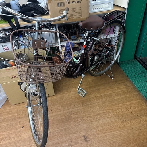 ☆ドリーム荒牧店☆ジモティー割引有☆【クリーニング済み】27インチシティサイクル/茶系