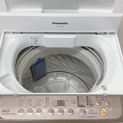 (送料無料) 2020年 美品 6kg 洗濯機 PANASONIC つけおきコース　からみほぐし 抗菌加工ビッグフィルター⑤の画像
