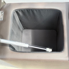 収納付きサイドテーブル ニトリ スツール ドリンクホルダー付 ソファ横
の画像