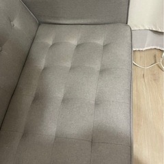 ニトリのソファベッド、3人掛けの画像