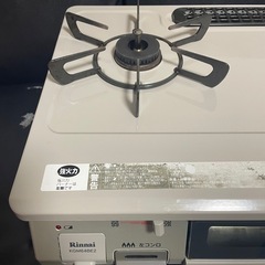 ガスコンロ　リンナイ　LPガス用　左強火力　2017年製の画像