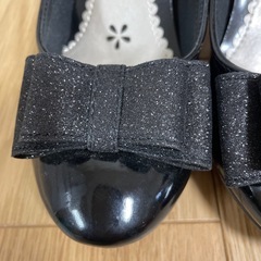 黒リボンパンプス　24cmの画像