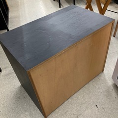 今2603-1223 ローチェスト 3段 ブラック キズ汚れめくれ有りの画像