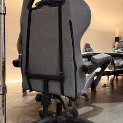  8脚　ゲーミングチェア 椅子 ファブリック オフィスチェア リクライニング オットマン付きの画像