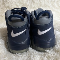 【美品】NIKE エア モア アップテンポ GS グレー×ネイビー 22cmの画像
