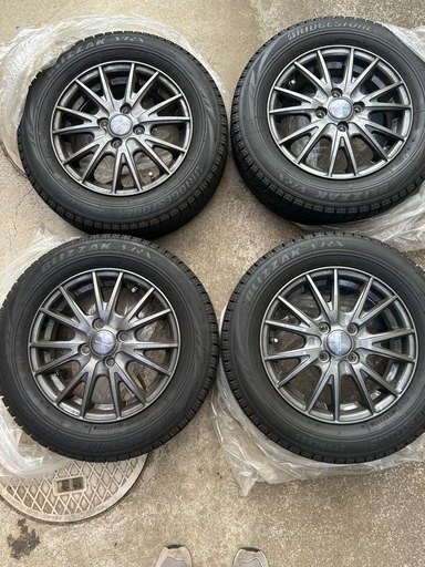 165/60R15」BRIDGESTONEスタッドレス　VELVA SPORTアルミホイールセット