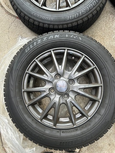 165/60R15」BRIDGESTONEスタッドレス　VELVA SPORTアルミホイールセット