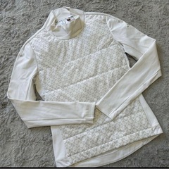 ゴルフ　adidas　Frost Guard 保温 キルト コンビネーション ハイネック 長袖シャツの画像