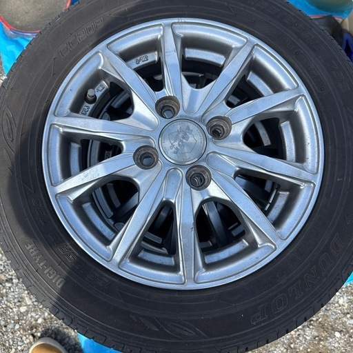 ダンロップ　155／65R／13軽自動車タ　アルミホイールタイヤ4本セット