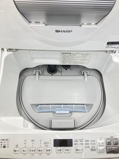 【トレファク高槻店】安心の6ヶ月間保証！取りに来られる方限定！SHARP（シャープ）の全自動洗濯機のご紹介です！