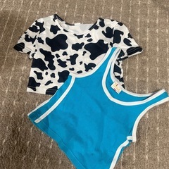 デニムロングスカートセットの画像