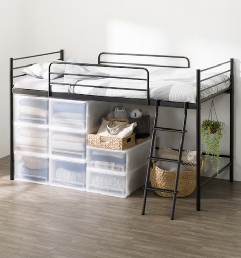【ご相談中】ニトリ  スチールミドルベッド　ロフトベッド　二段ベッド　IKEA