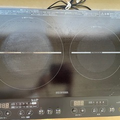 アイリスオーヤマ　2口IHコンロ　IHK-W13S-B　　　の画像