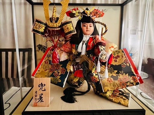 5月人形　兜差　収納ケース付美品