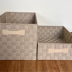 美品🌸ニトリ収納バスケット レギュラー＆ハーフの画像