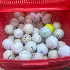 ゴルフボール　買い物カゴサイズいっぱい程度の画像