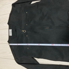 IDEA ノーカラージャケット ブラック ジップアップ　ベロア　ジャケット　スーツ　スーツジャケットの画像