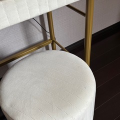 白　ゴールド姫系　ドレッサーセット　女優ミラーの画像