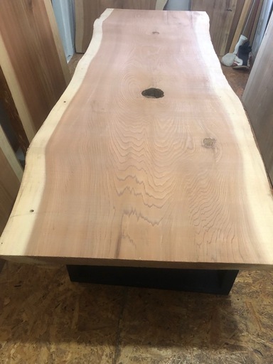 超お買い得 新品 213cm×70cm 一枚板ダイニングローテーブル近場配送可能です。