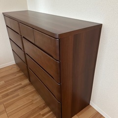 ニトリ　ローチェスト オウカ2 DVD150LC DBRの画像