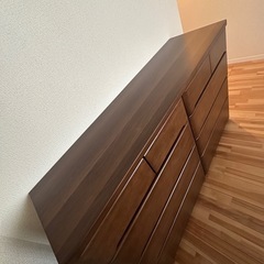 ニトリ　ローチェスト オウカ2 DVD150LC DBRの画像