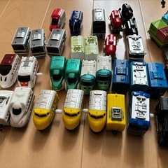 カプセルプラレール 車両50台ぐらいとレール系の画像