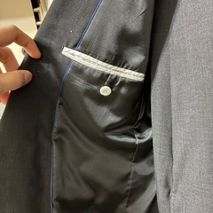 入学式！　黒系 上下セット ビジネススーツ 就活 Mサイズ程度 名字刺繍入り　冠婚葬祭の画像