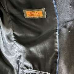 入学式！　黒系 上下セット ビジネススーツ 就活 Mサイズ程度 名字刺繍入り　冠婚葬祭の画像