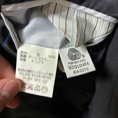 入学式！　黒系 上下セット ビジネススーツ 就活 Mサイズ程度 名字刺繍入り　冠婚葬祭の画像