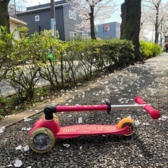 【良品】ミニマイクロ mini micro キックボード ピンク　子供の画像