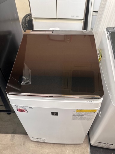 【動作良好】シャープ 10kg 洗濯乾燥機 ES-PU10C プラズマクラスター