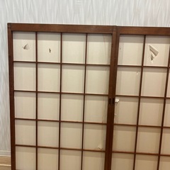 古民家建具 窓障子 2枚セット 昭和レトロ 和室 DIY リフォーム 建具 アンティークの画像